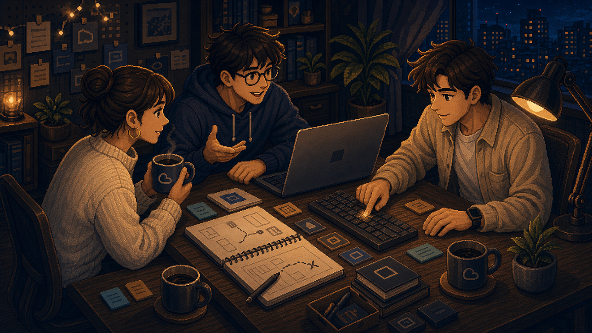 People beginning a calmer personal workflow together