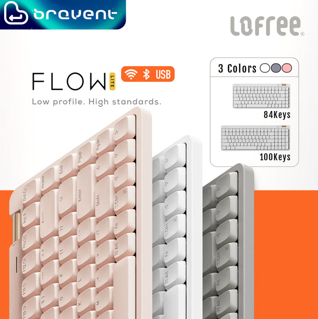 Flow Lite84/100 Low-profile Mechanical Keyboard | 2.4G/BT5.3/Type-C | MY Warranty