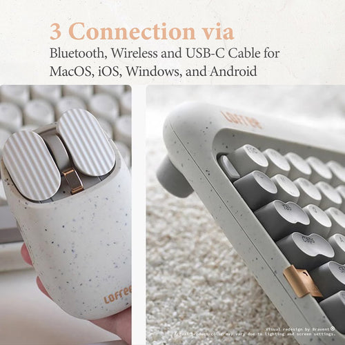 Lofree ZERO ARTZ 84 Keys Mechanical Keyboard Hot Swap Bluetooth 2.4G Type-C