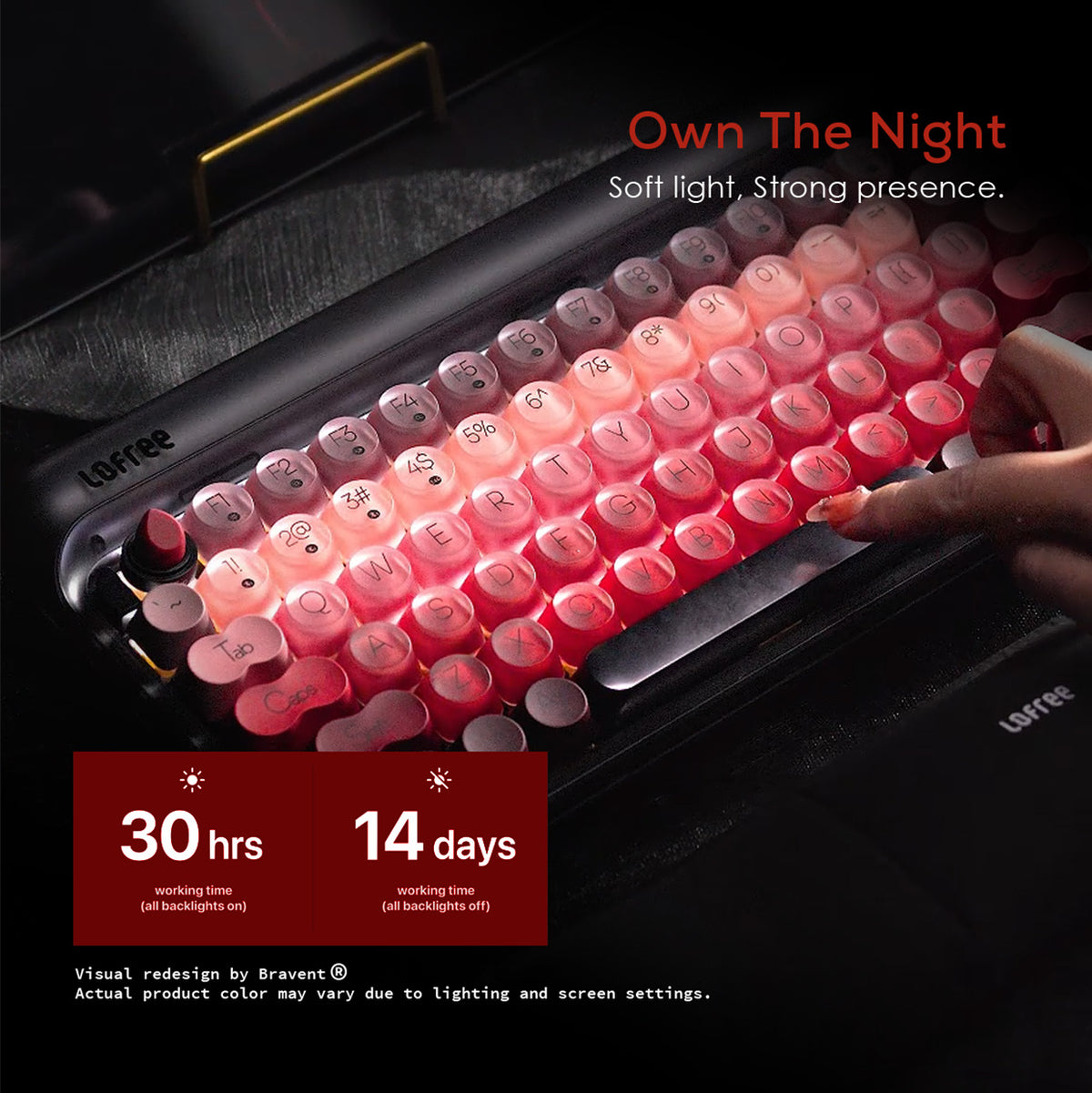 Lofree Lipstick 84-Key Wireless Mechanical Keyboard