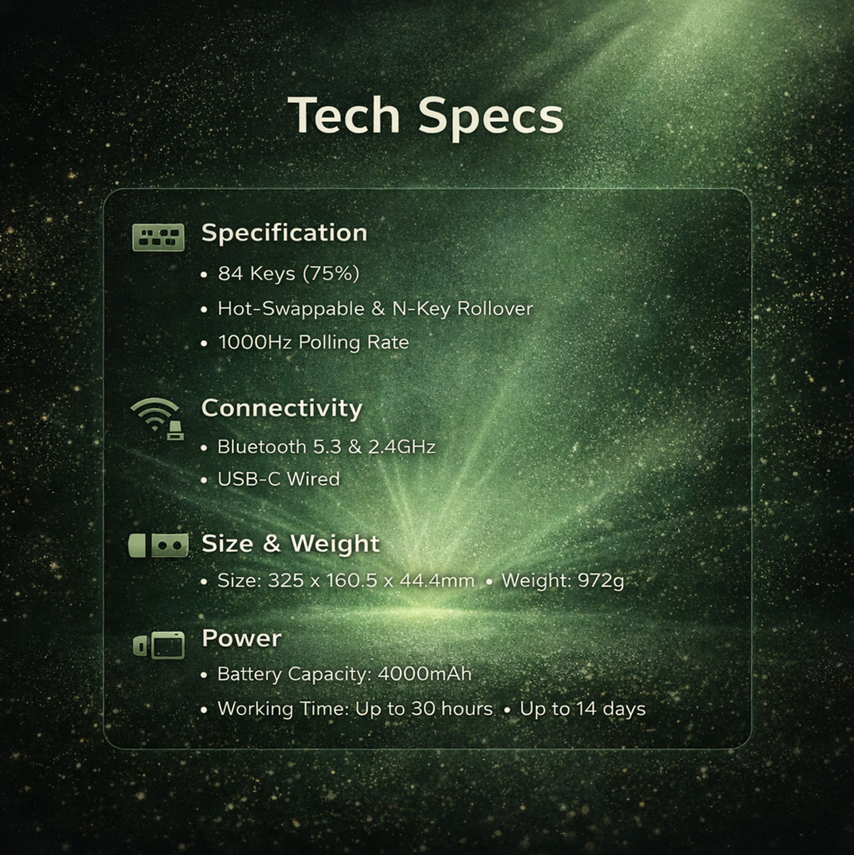Lofree Return 84-Key Wireless Mechanical Keyboard 75% 2.4G/BT5.3/Type-C 1000Hz MY Warranty