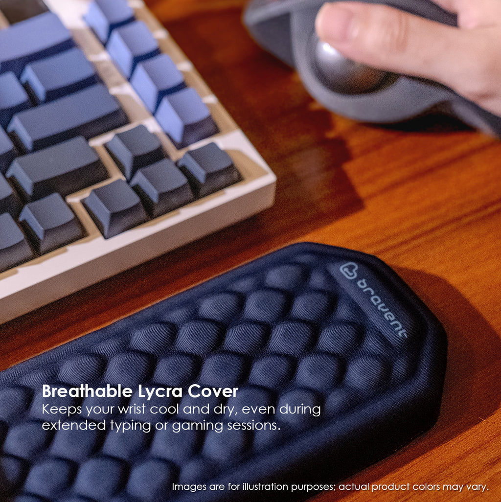 Bravent™ Aero-Cusion - Memory Foam Ergonomic Keyboard Wrist Rest