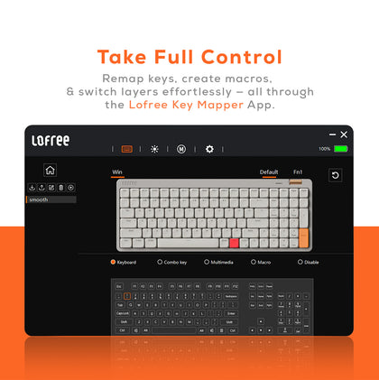 Flow Lite84/100 Low-profile Mechanical Keyboard | 2.4G/BT5.3/Type-C | MY Warranty