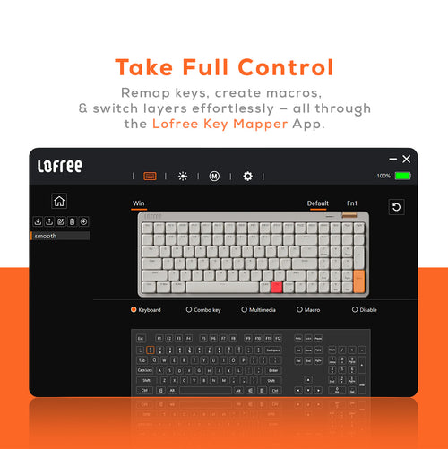 Flow Lite84/100 Low-profile Mechanical Keyboard | 2.4G/BT5.3/Type-C | MY Warranty