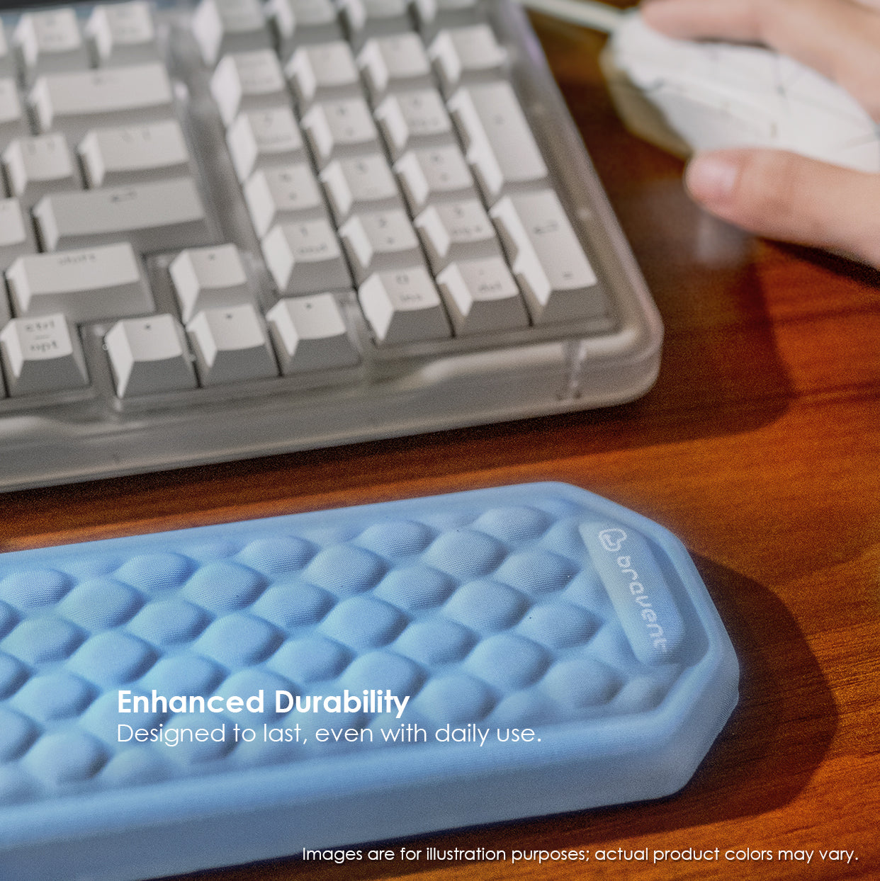 Bravent™ Aero-Cusion - Memory Foam Ergonomic Keyboard Wrist Rest