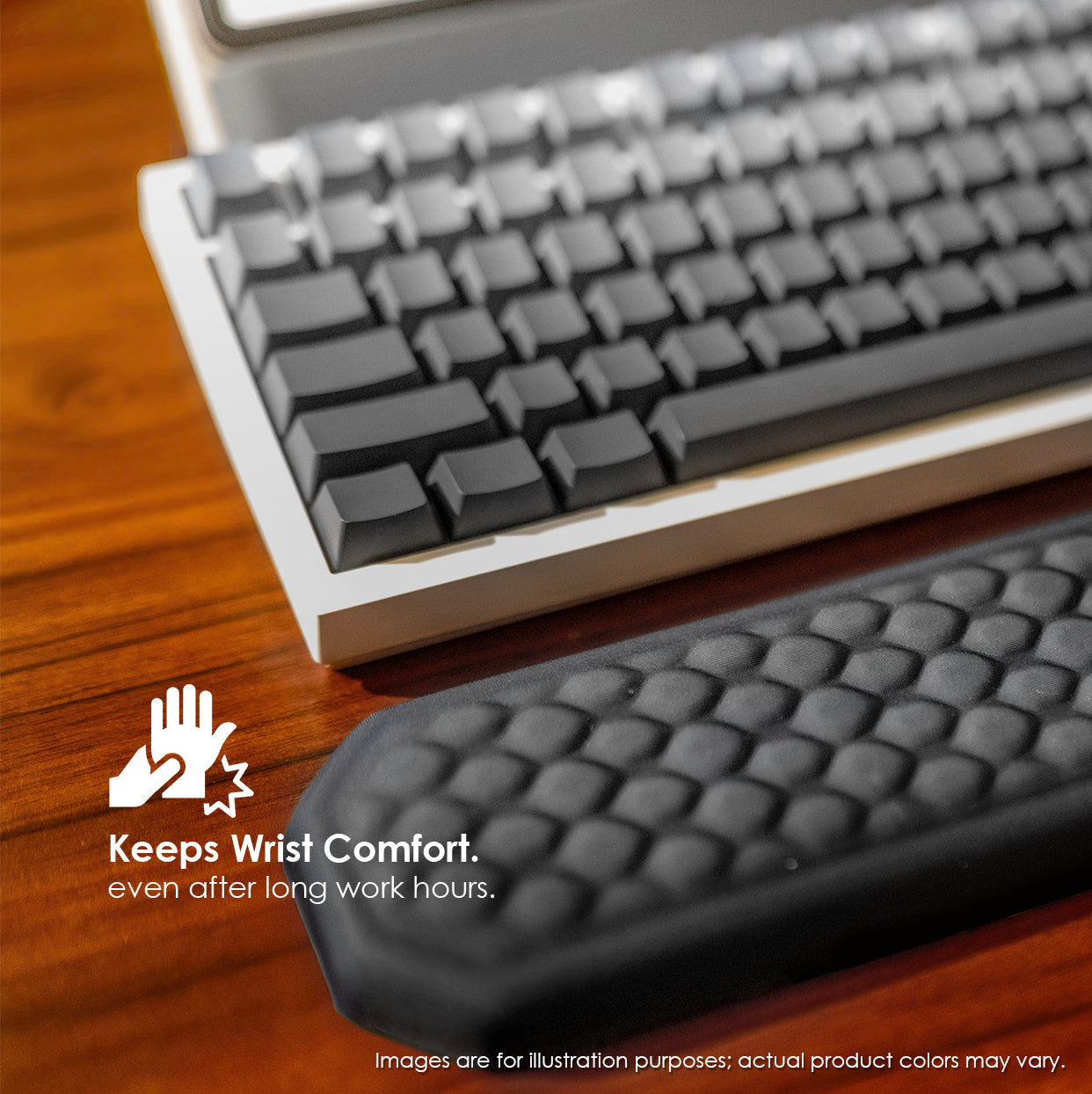 Bravent™ Aero-Cusion - Memory Foam Ergonomic Keyboard Wrist Rest