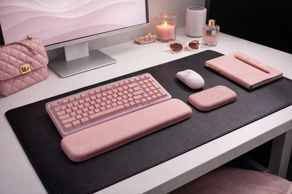 Bravent® 3in1 Desk Mat Set | Keyboard & Mouse Wrist Rest | Work & Gaming Desk Setup