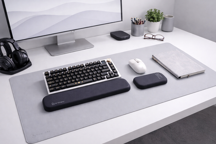 Bravent® 3in1 Desk Mat Set | Keyboard & Mouse Wrist Rest | Work & Gaming Desk Setup