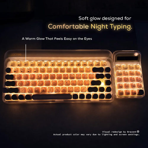 Lofree Pink 84Key Wireless Mechanical Keyboard | Cute Round Keys | 2.4G/BT5.3/Type-C | MY Warranty (Copy)