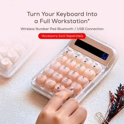 Lofree Pink 84Key Wireless Mechanical Keyboard | Cute Round Keys | 2.4G/BT5.3/Type-C | MY Warranty (Copy)