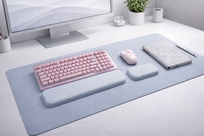 Bravent® 3in1 Desk Mat Set | Keyboard & Mouse Wrist Rest | Work & Gaming Desk Setup